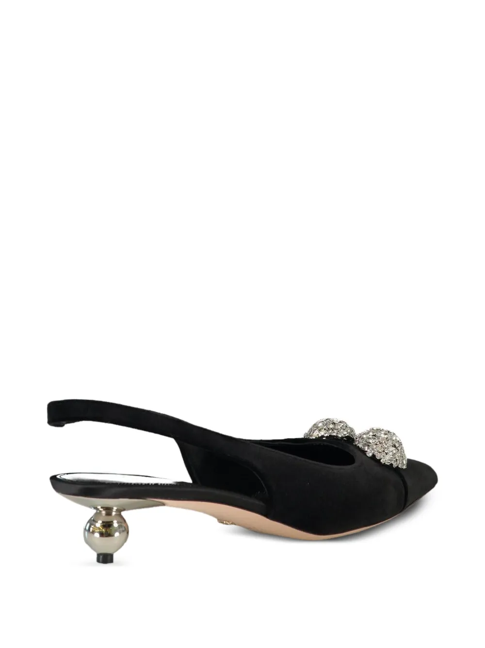 Giambattista Valli 35mm Crystal-embellished Slingback Pumps In Black