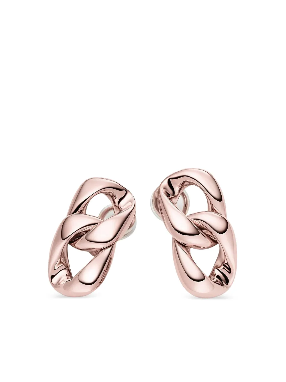 Isabelle Fa 18k Rose Gold Caresse Chain Earrings In Gold