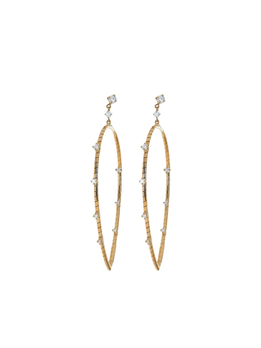 Mattia Cielo Orecchini pendenti in oro rosa con diamanti