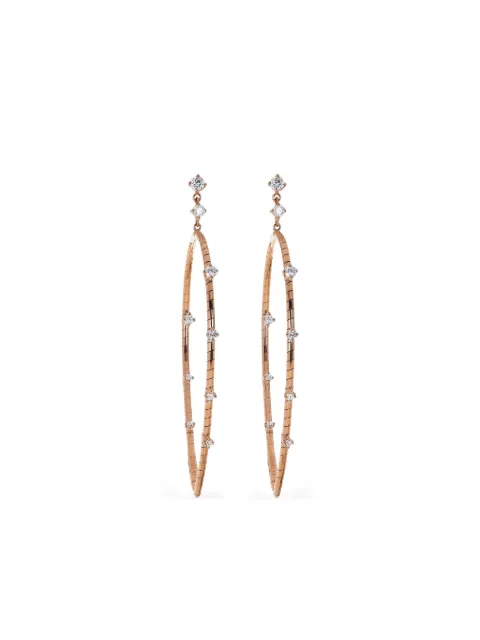 Mattia Cielo Rose Gold Diamond Drop Earrings