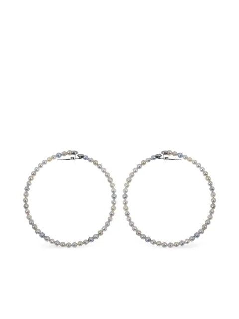 Baggins arracadas Akoya en oro blanco de 14kt con perla