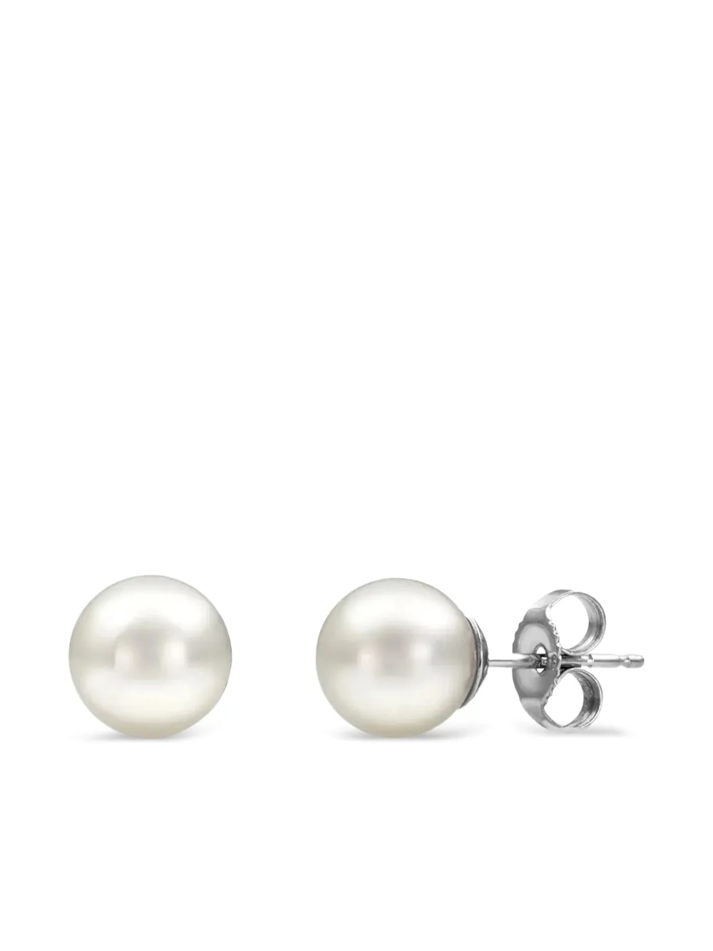 Baggins Akoya Pearl Round Stud Earrings In White