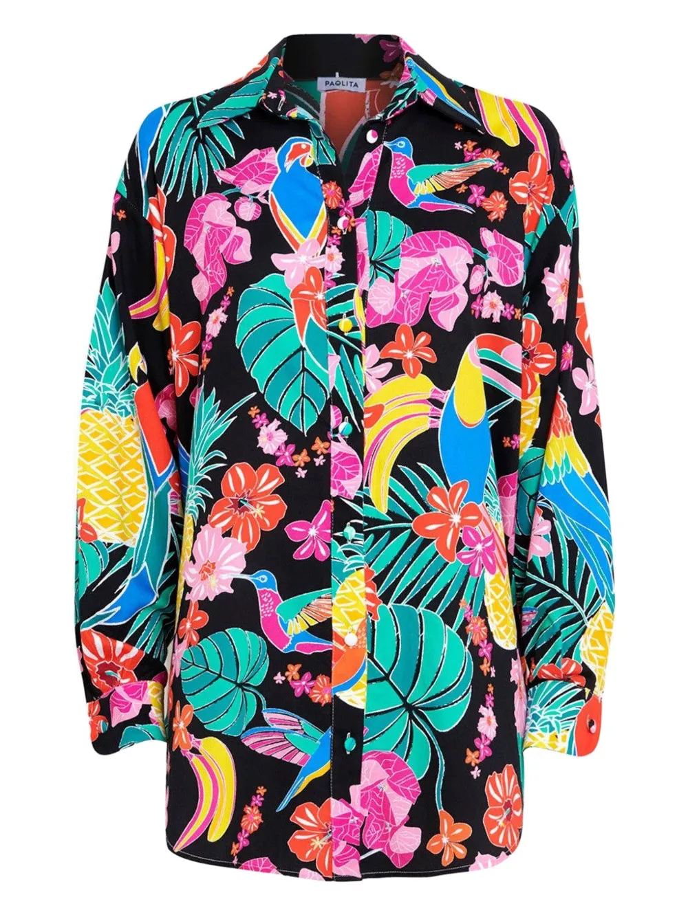 Paolita camisa con estampado tropical | azul | Image 1