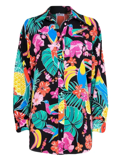 Paolita camisa con estampado tropical