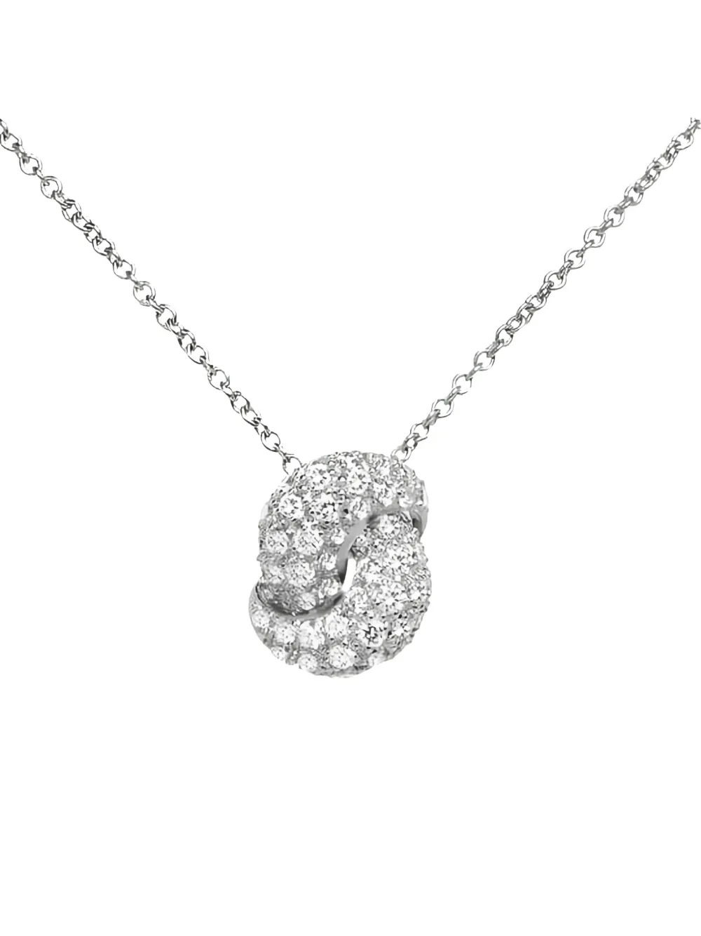 The Love Knot By Coralie 18kt Rose Gold Love Knot Pendant Necklace In Gold