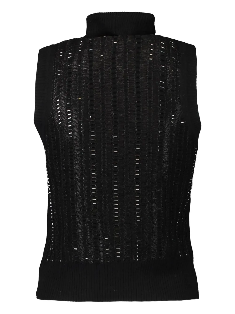 Ermanno Scervino sleeveless turtleneck top | Black | Image 1