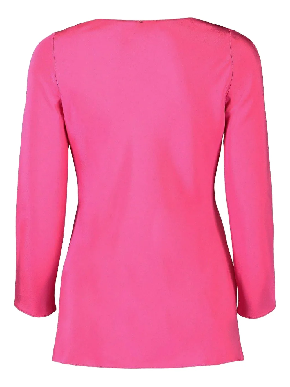 Peter Cohen Boat-neck Three-quarter-sleeve Blouse In Pink
