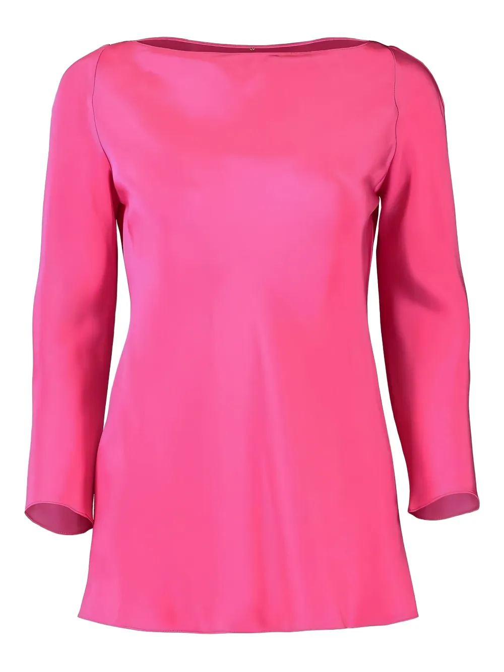 Peter Cohen Boat-neck Three-quarter-sleeve Blouse In Pink