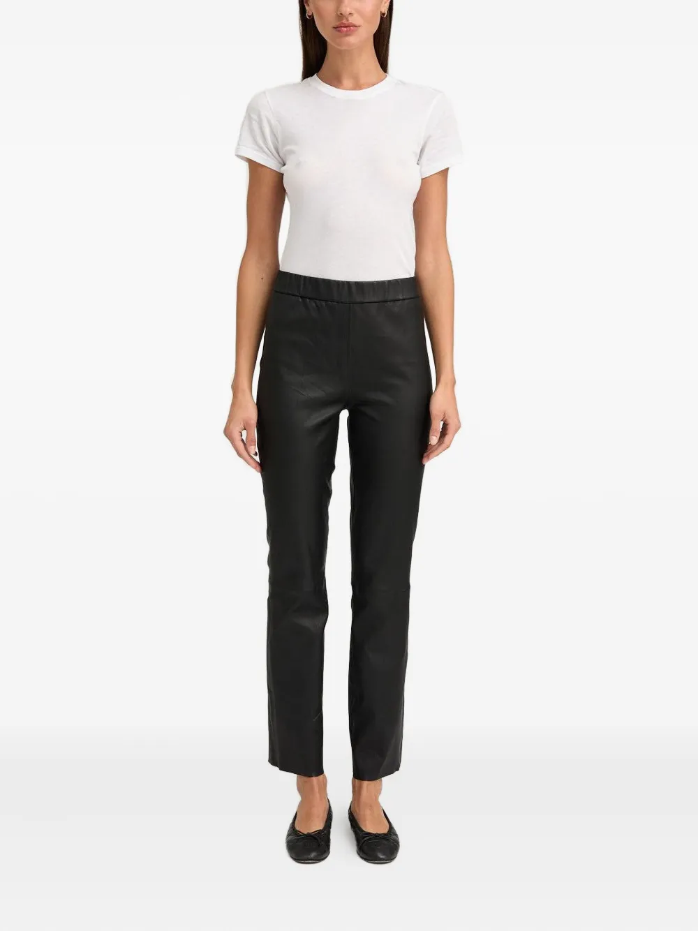 Sprwmn Sophia leren broek - Zwart