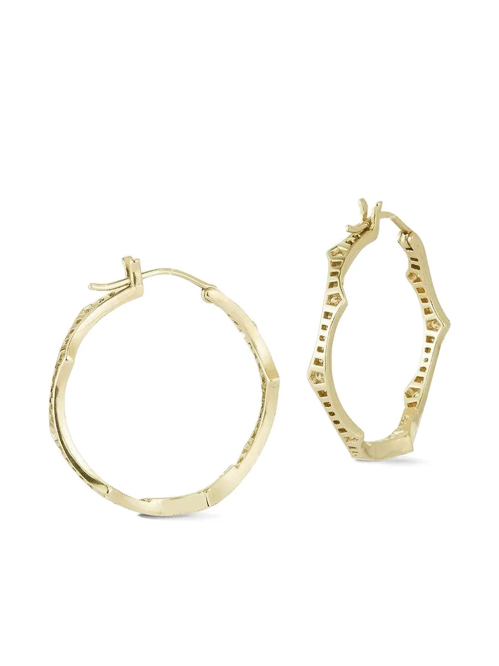 Parulina Orecchini a cerchio Briar con diamanti - Bianco