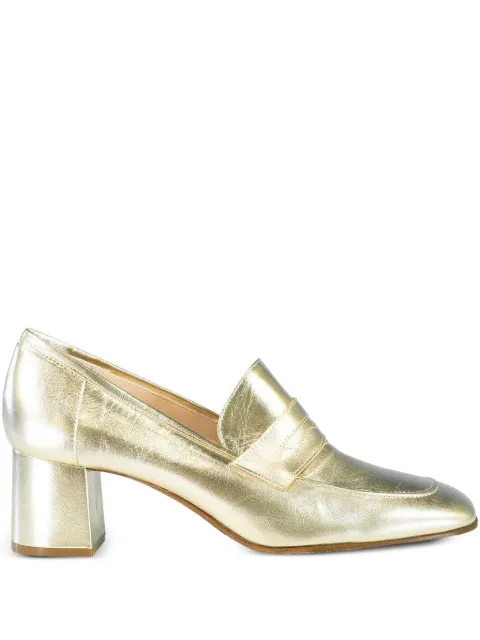 SOPHIQUE 50 mm Essenziale pumps i metallisk læder med blokhæl
