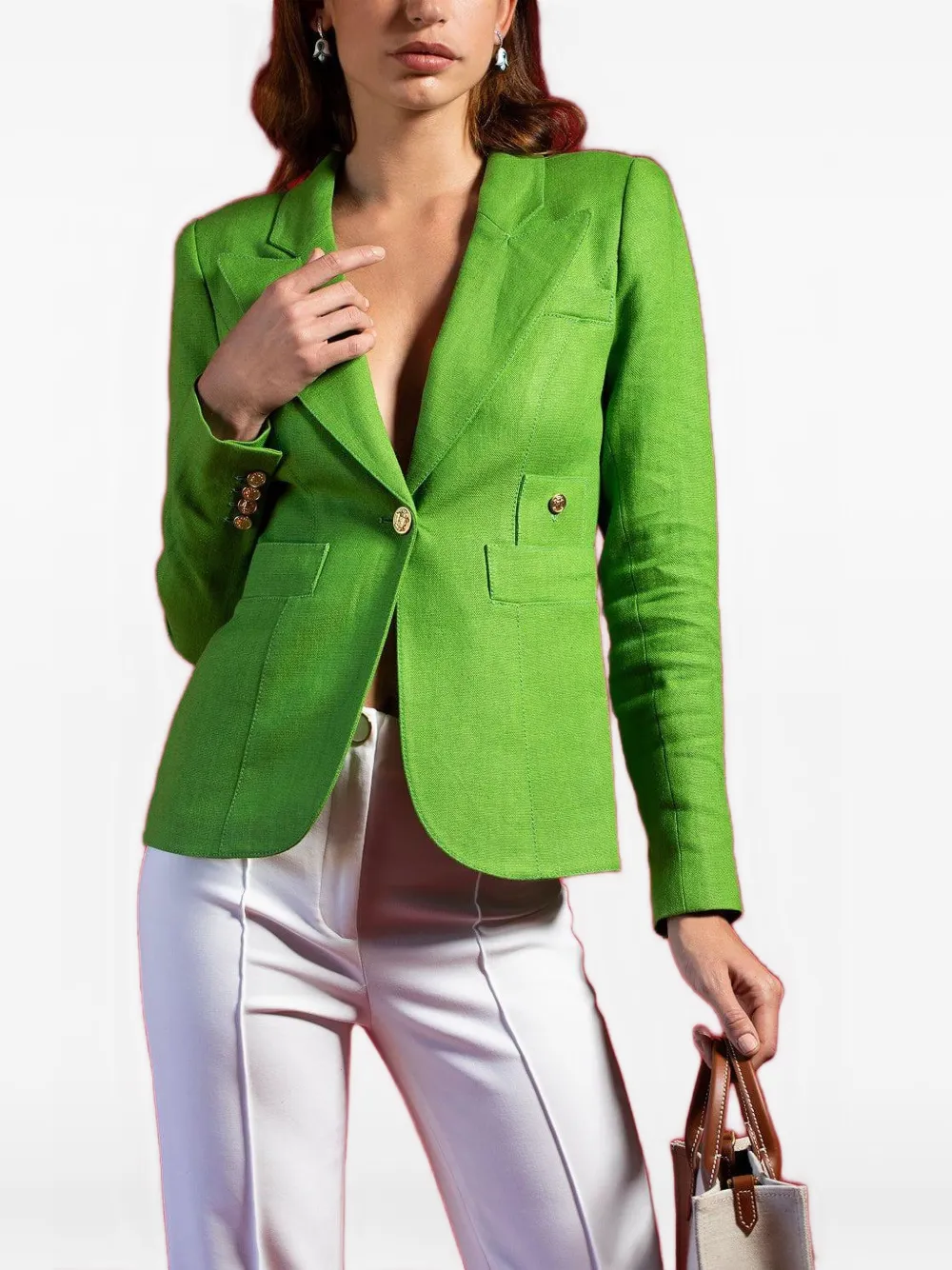 Smythe Duchess Single-breasted Blazer In Green
