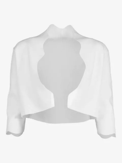 Lela Rose scallop-hem knit bolero