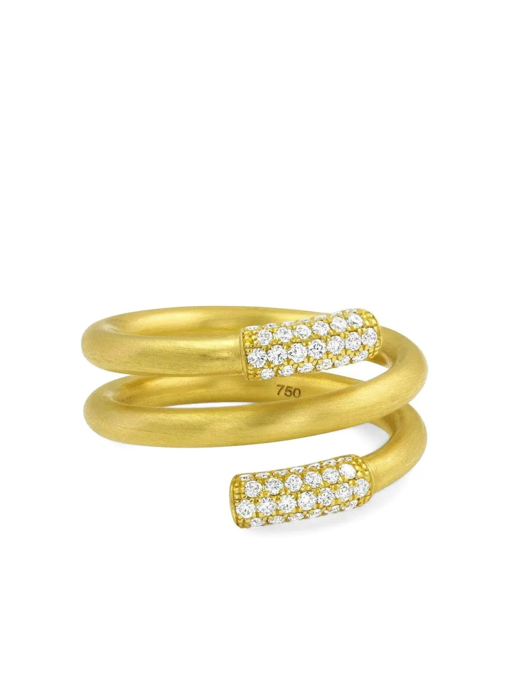 Leigh Maxwell 18k Yellow Gold Amani Spring Diamond Ring In Gold