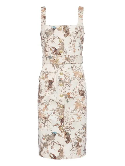 L'Agence vestido Idy con ave estampada