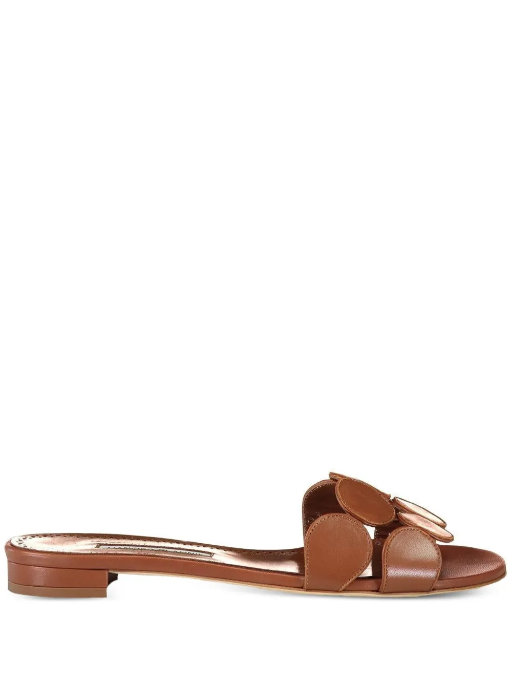 Manolo Blahnik flats con detalle circular | marrón | Image 1
