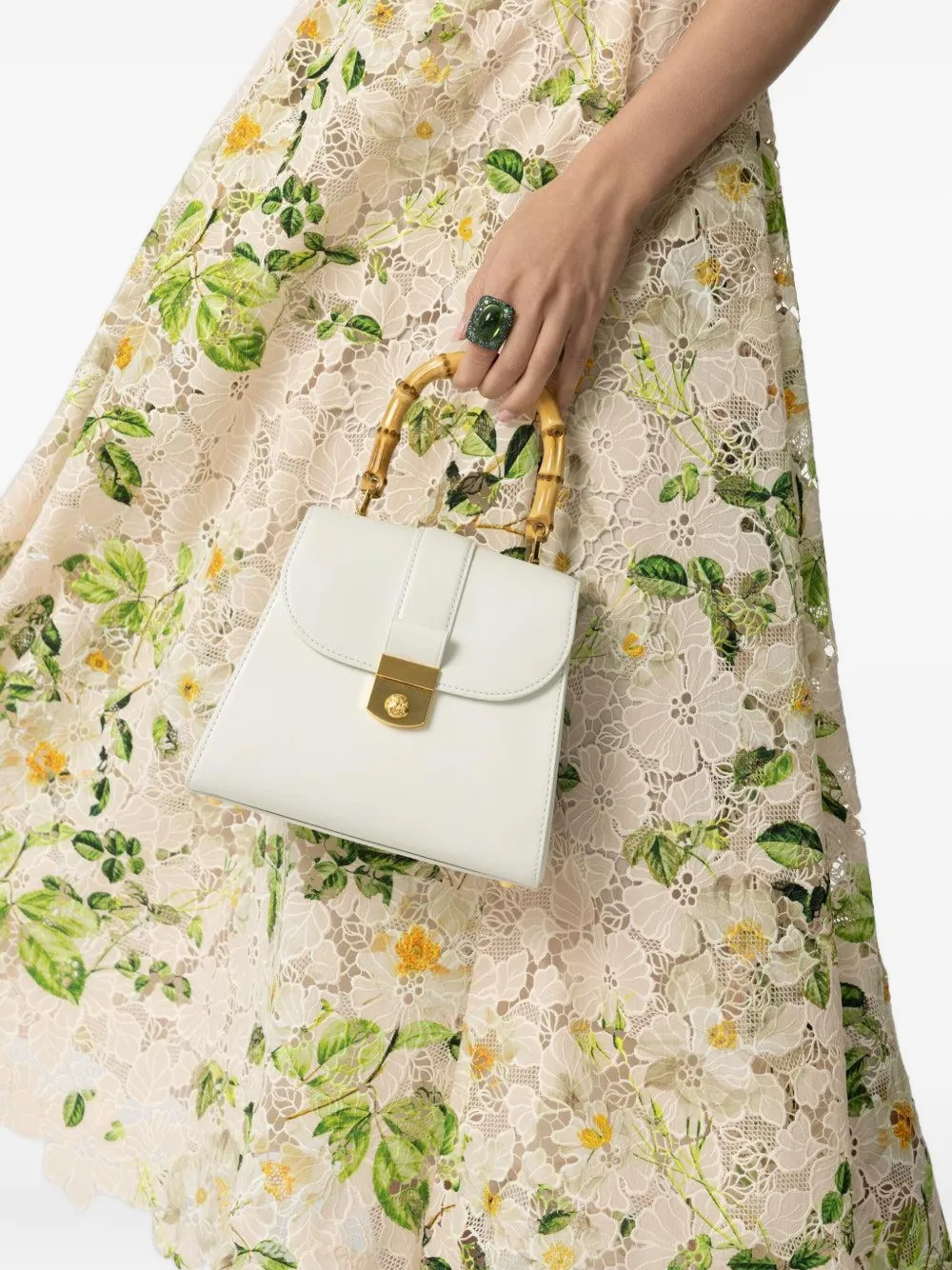 Veronica Beard Avenue Bamboo-handle Tote Bag In Neutral
