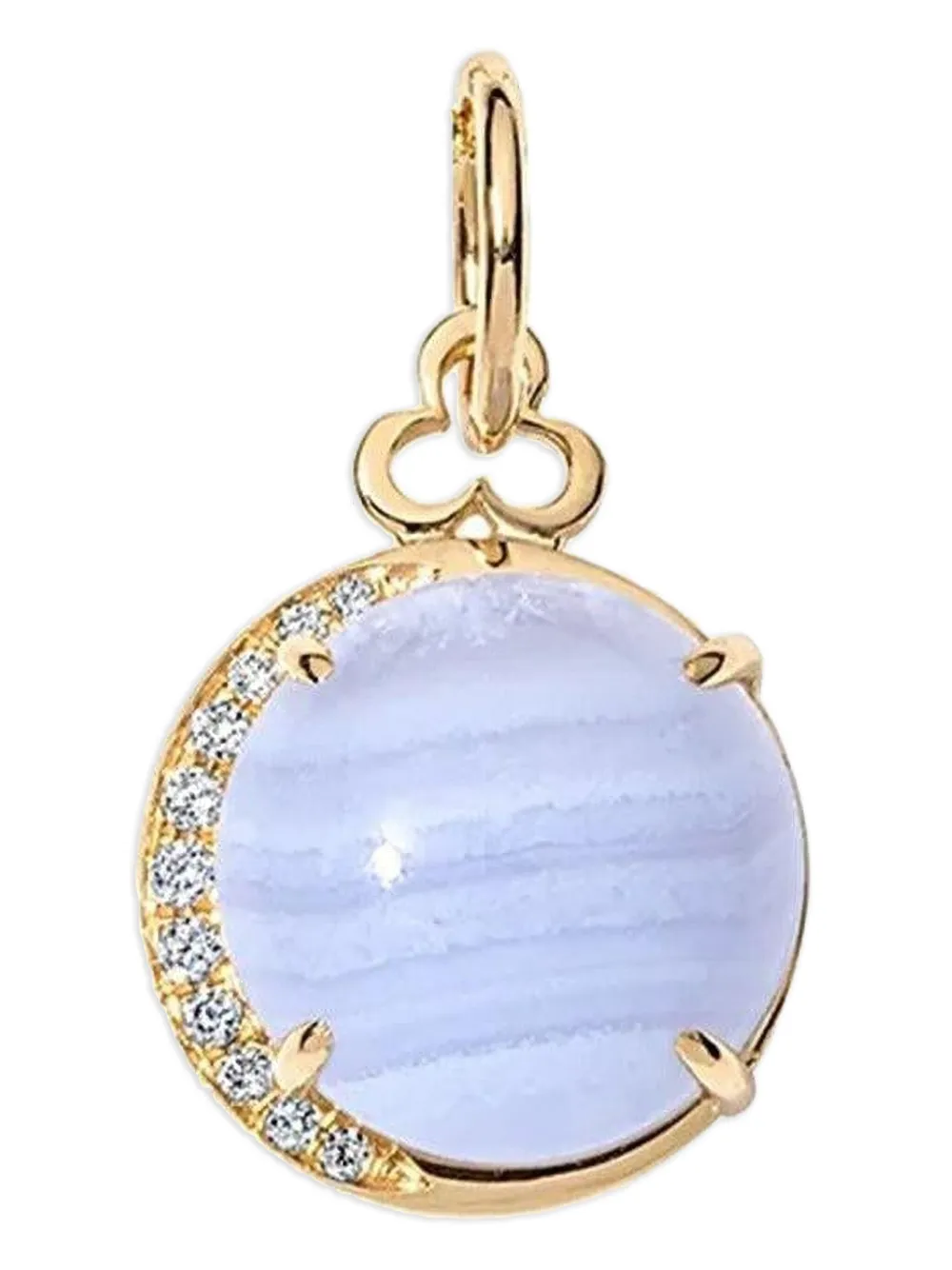 Devon Woodhill 18k Yellow Gold Moon Agate Charm In Gold