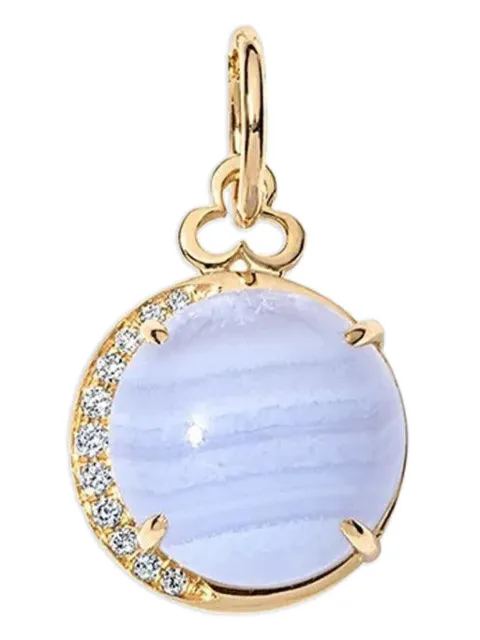 DEVON WOODHILL 18K yellow gold Moon agate charm 