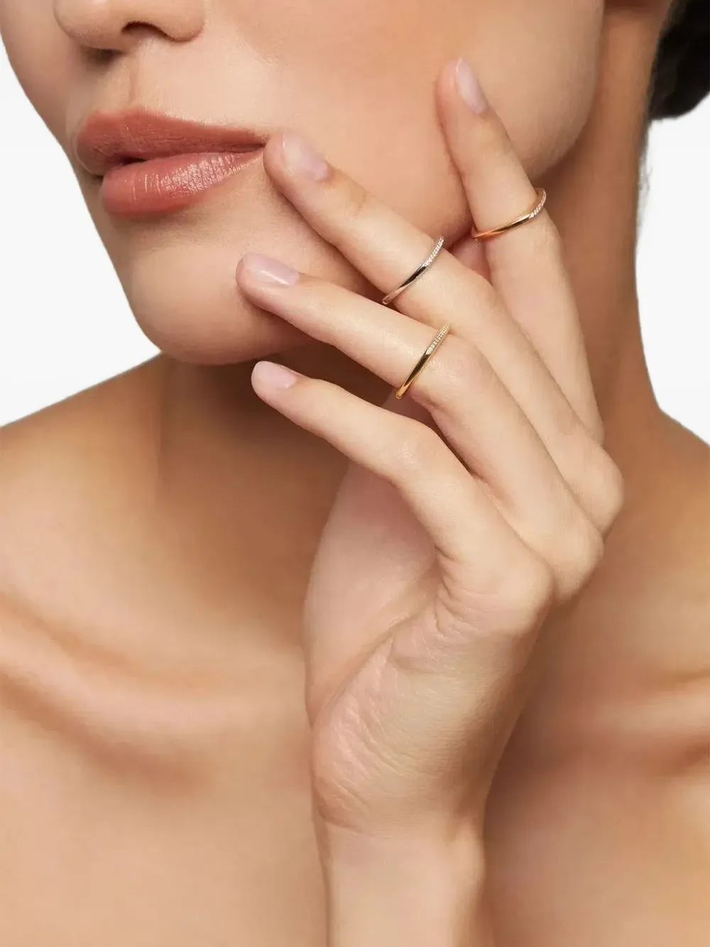 18k Yellow Gold Eternity Phalanx Diamond Ring