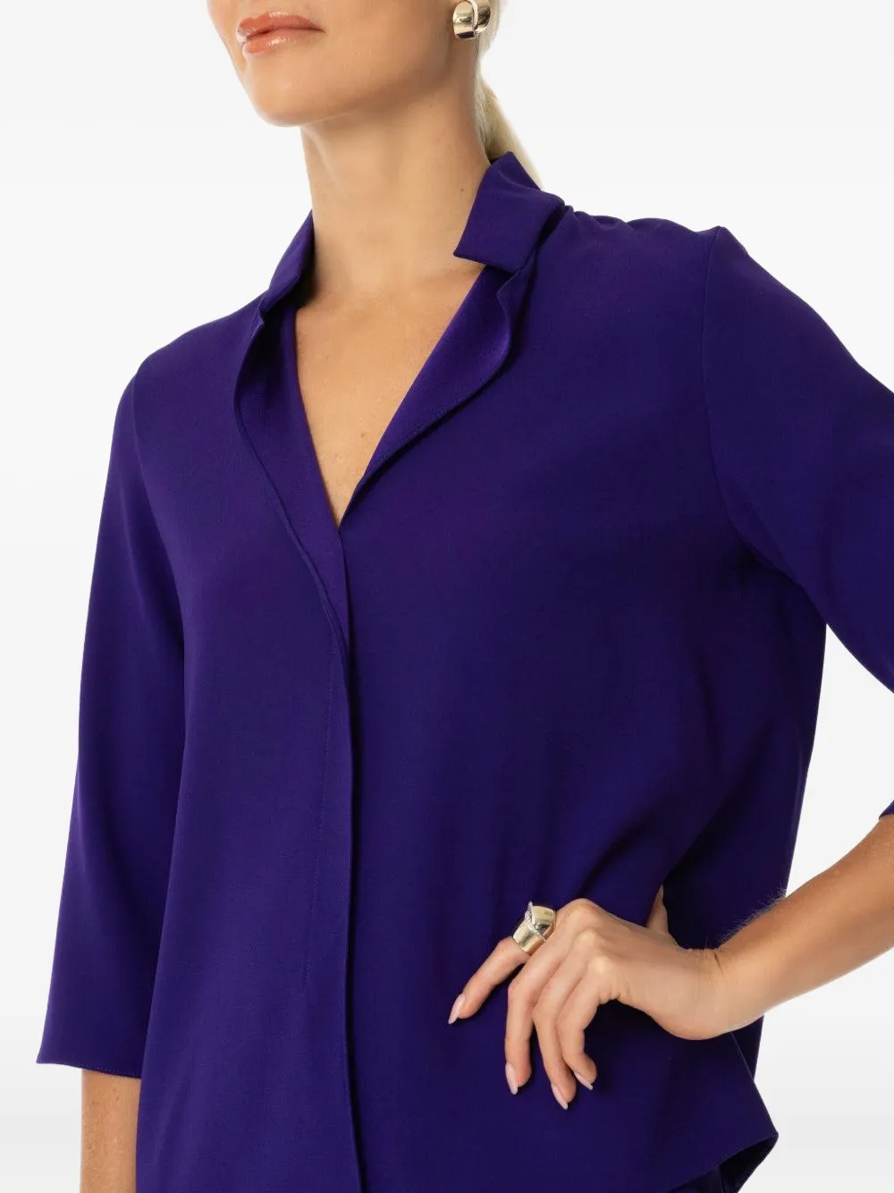 Peter Cohen Square-front Shirt In Purple