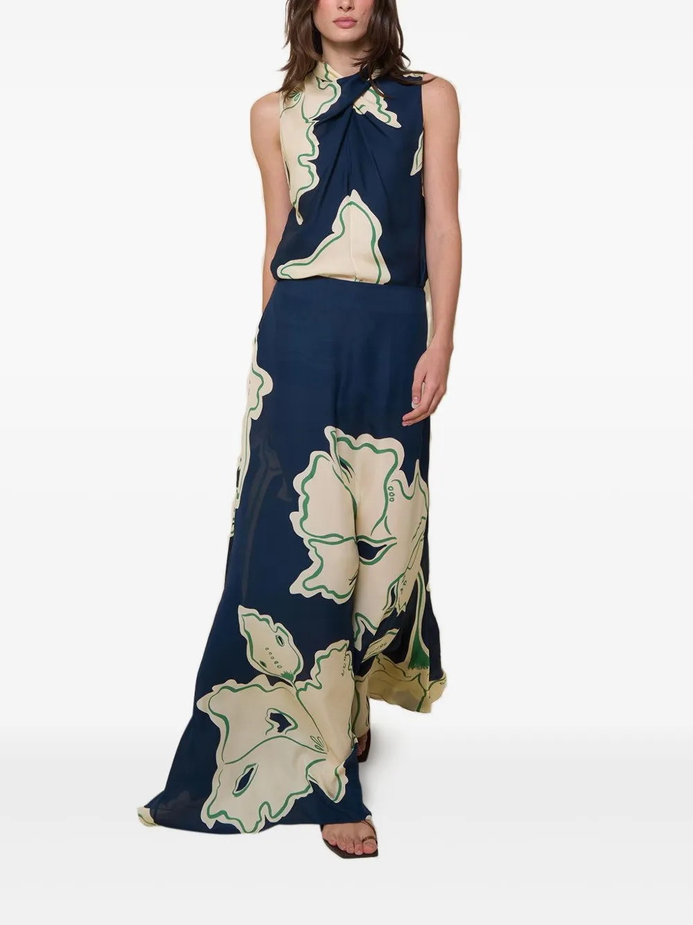 Johanna Ortiz Maxi-rok met bloemenprint - Zwart