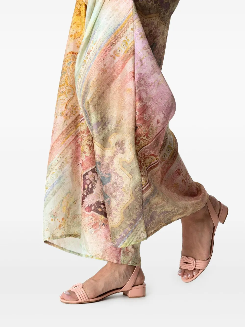 Alexandre Birman 30 mm sandalen met geknoopte bovenkant Roze