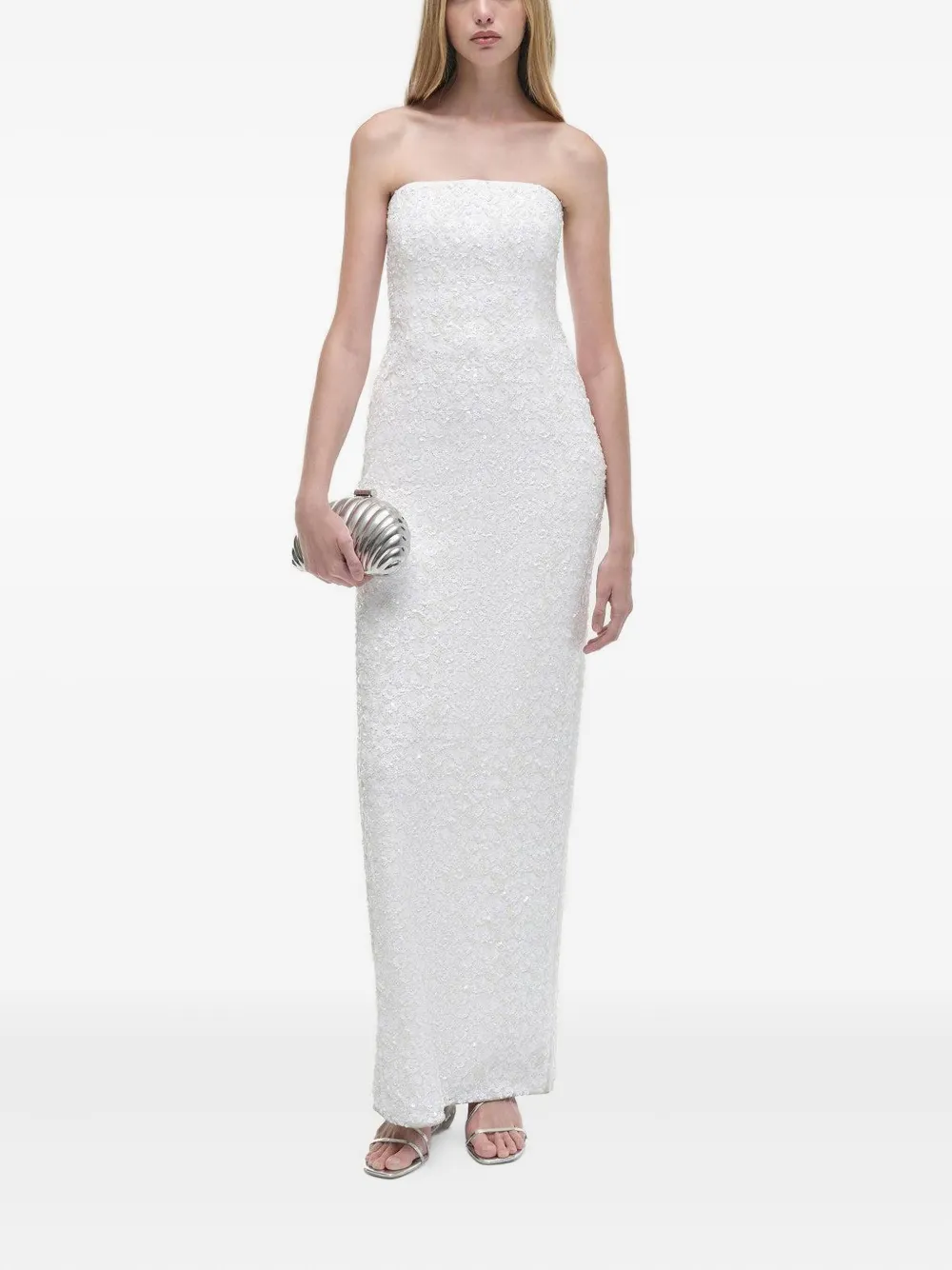 Simkhai Savia strapless avondjurk verfraaid met pailletten - Beige
