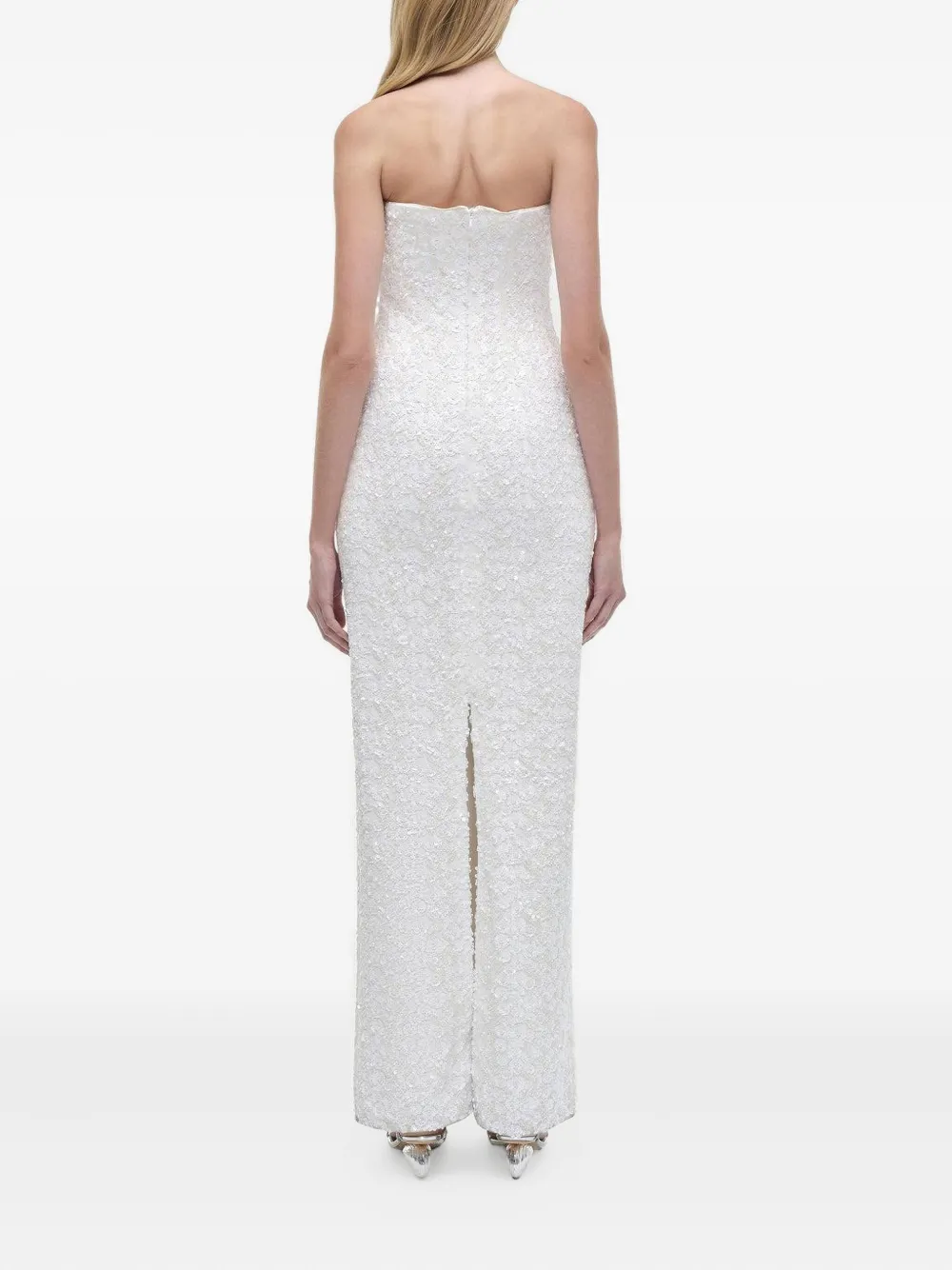 Simkhai Savia strapless avondjurk verfraaid met pailletten Beige