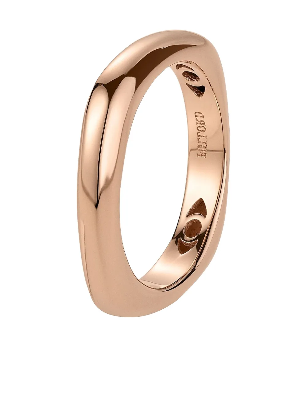 FULLORD Anello a fascia Eternity in oro rosa 18 carati