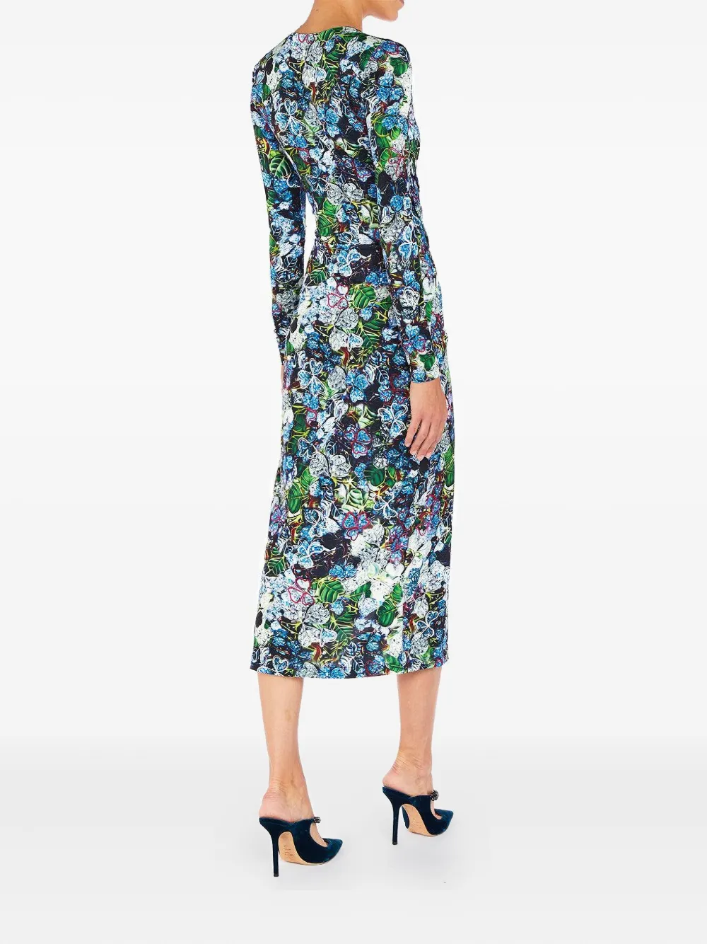 Mary Katrantzou Karola jurk met bloemenprint Blauw