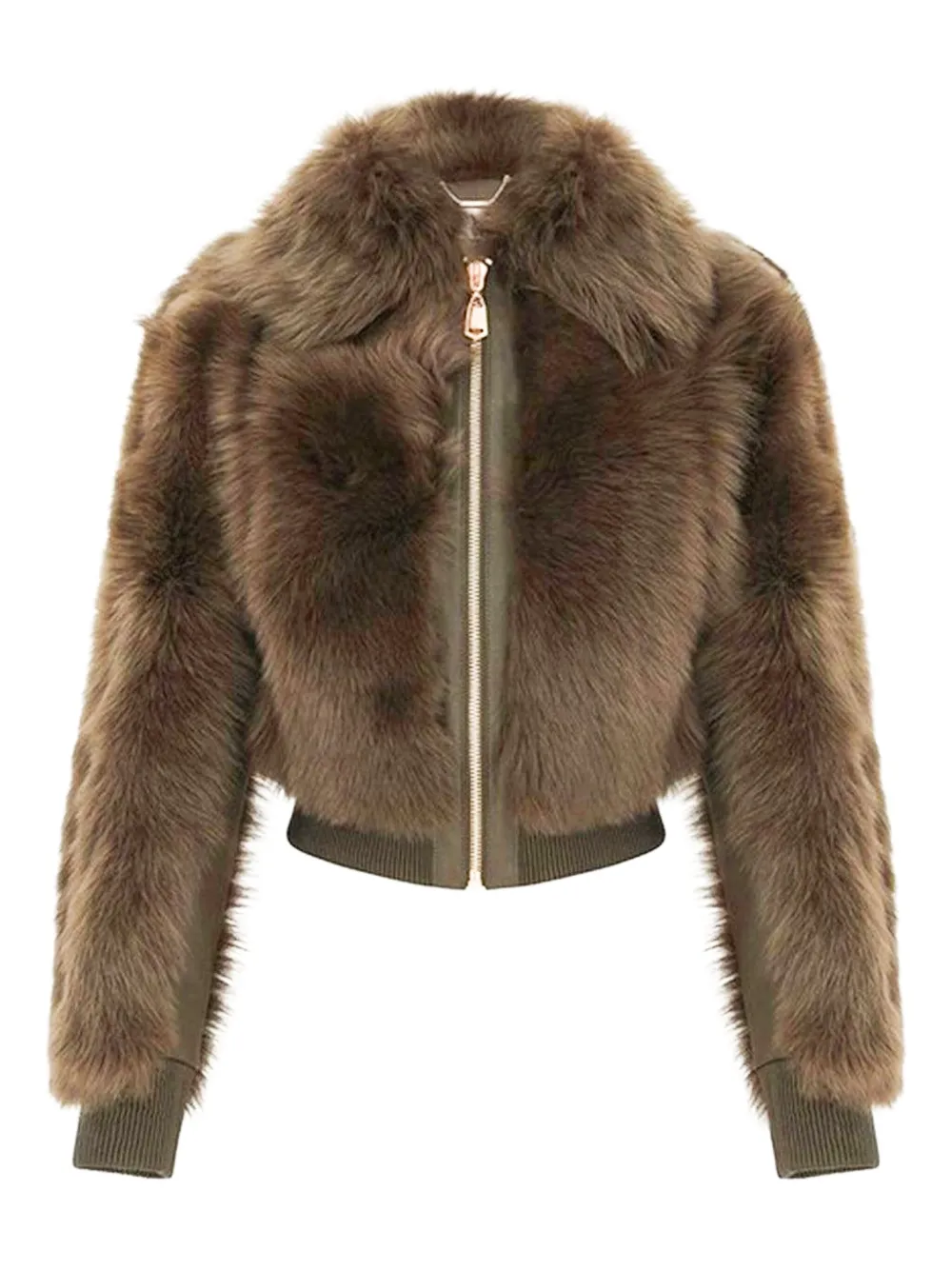 Zimmermann Hypnotic Shearling Bomber Jacket In Green