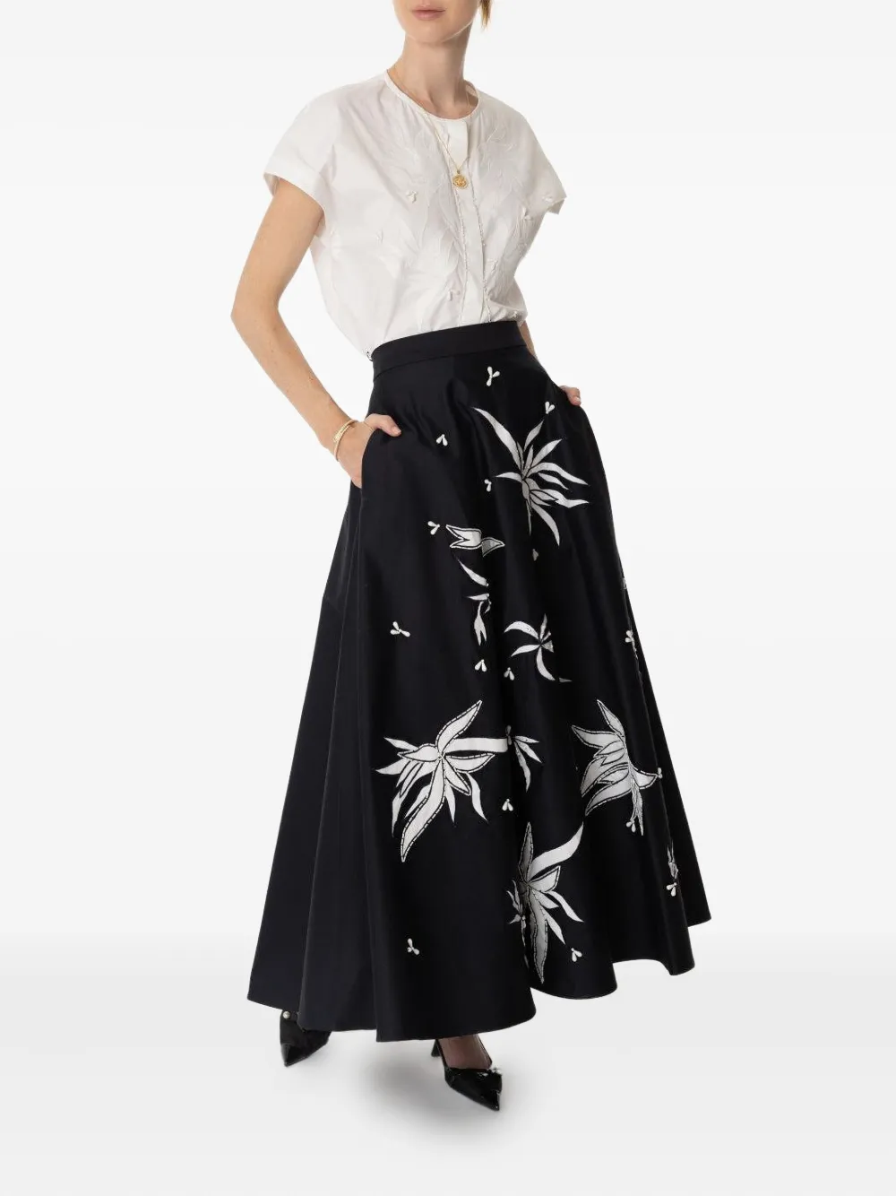 Mantu haut à fleurs brodées | Blouses | Image 2