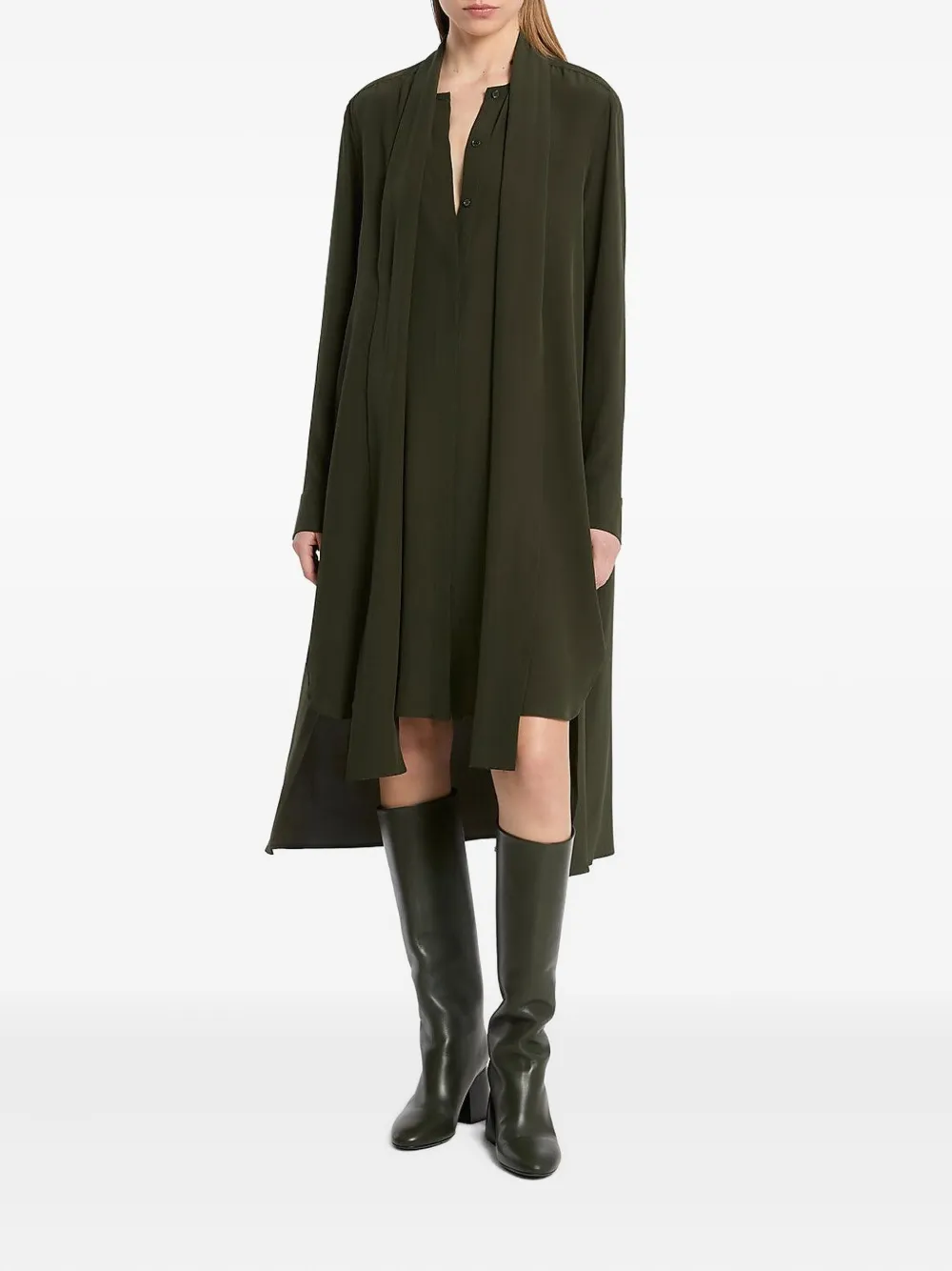 Michael Kors Collection Midi-blousejurk - Zwart