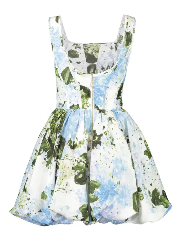 Aje Suzette floral-print Balloon Mini Dress | Blue | FARFETCH