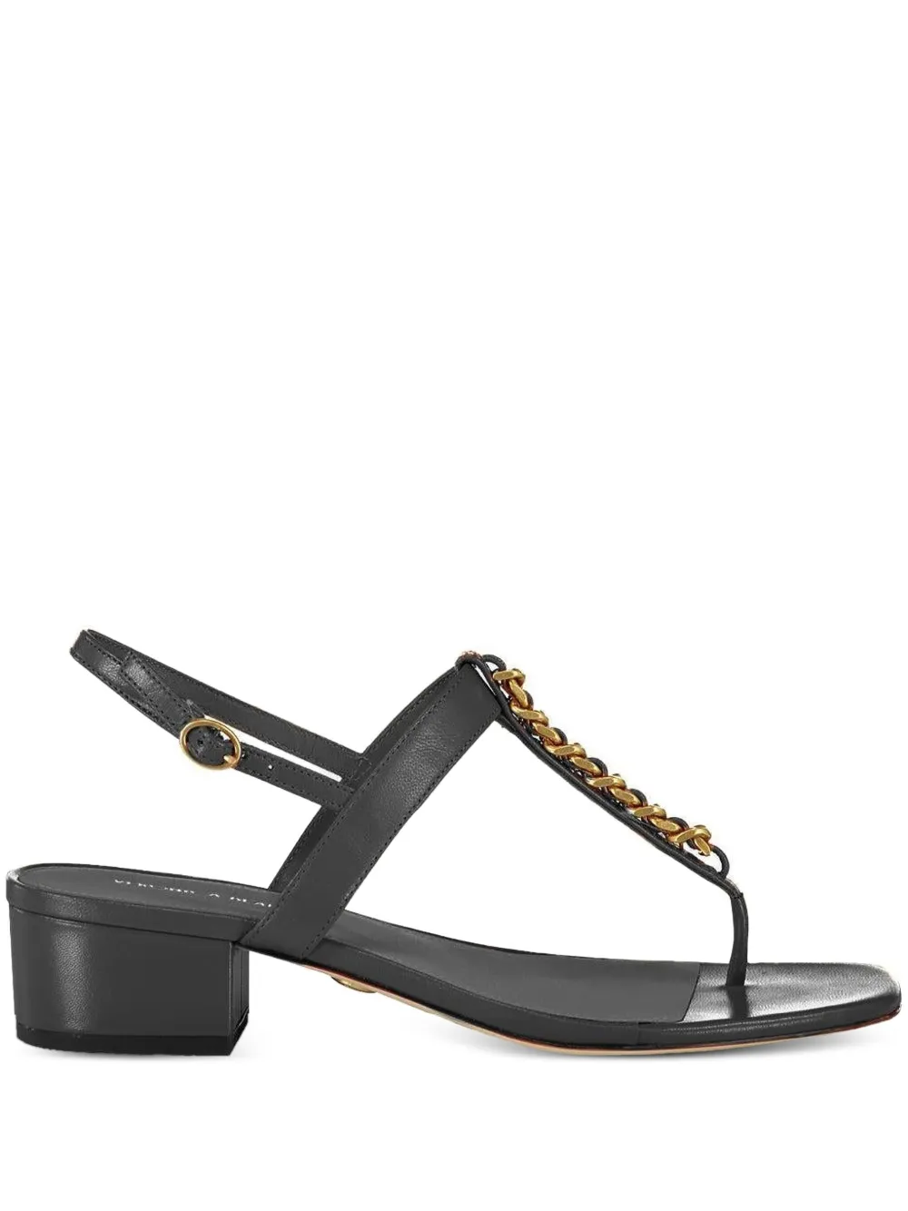 Veronica Beard 38 mm Andie sandalen verfraaid met ketting Zwart