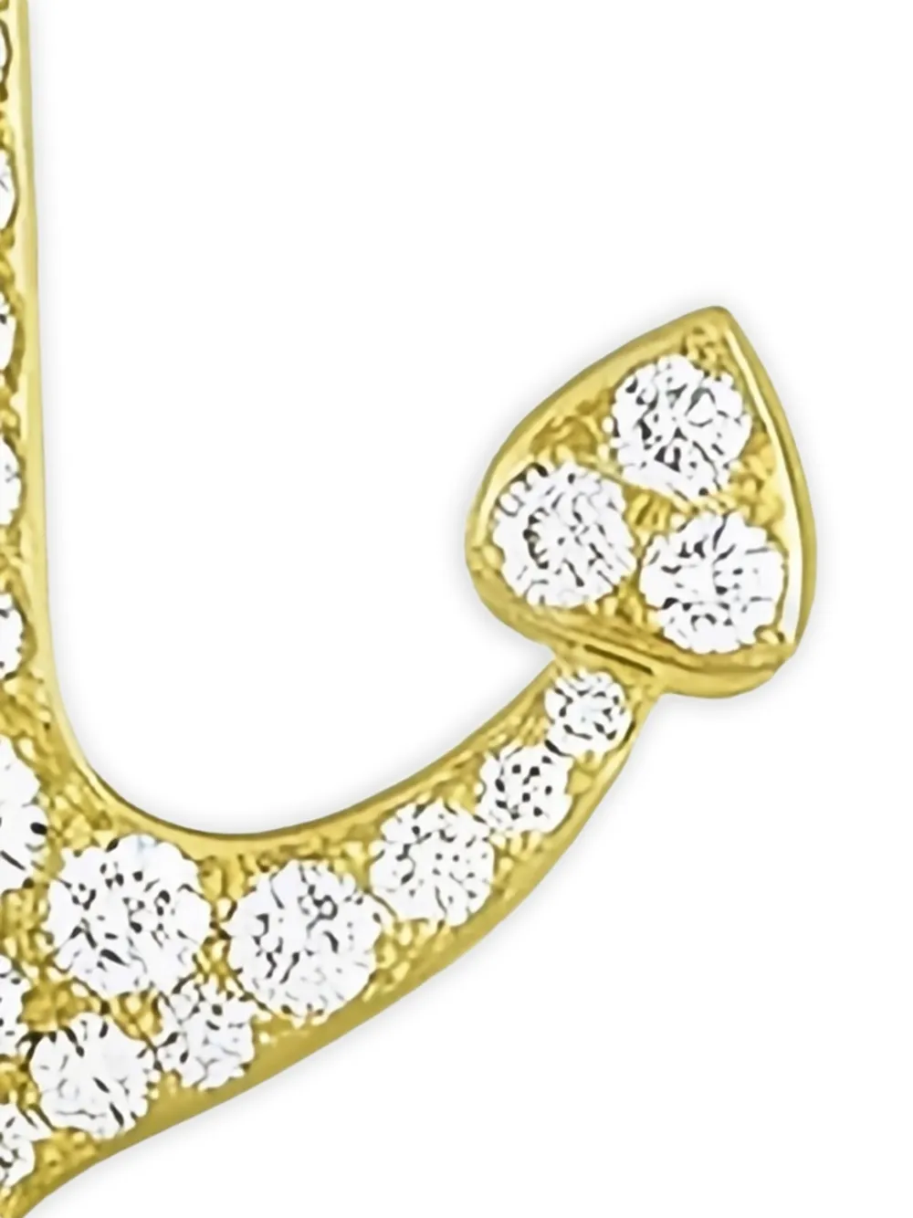 Leigh Maxwell 18k Yellow Gold Diamond Anchor Pendant In Gold
