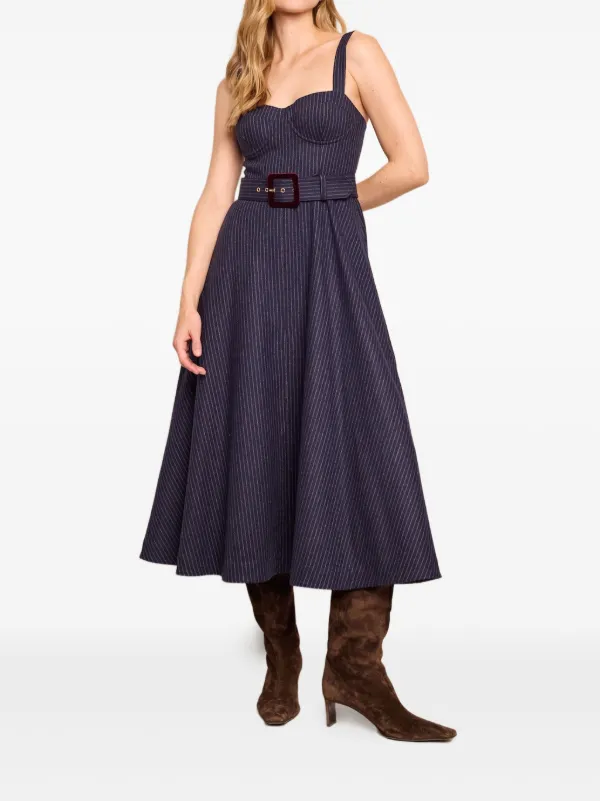 Cara Cara Calypso Dress 6 / Navy Chalk Stripe Cara Cara Calypso Dress 6 / Navy Chalk Stripe