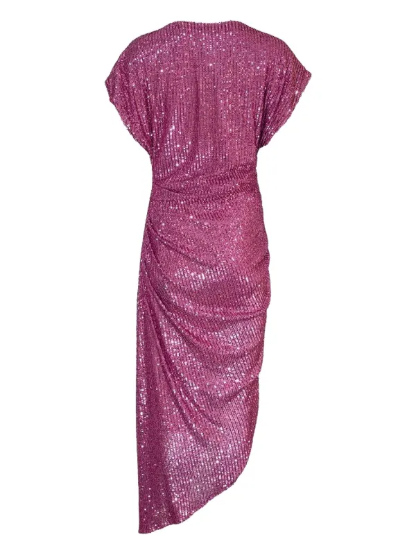 in the mood for love sequin dress In The Mood For Love Sequin Draped Midi Dress | Pink