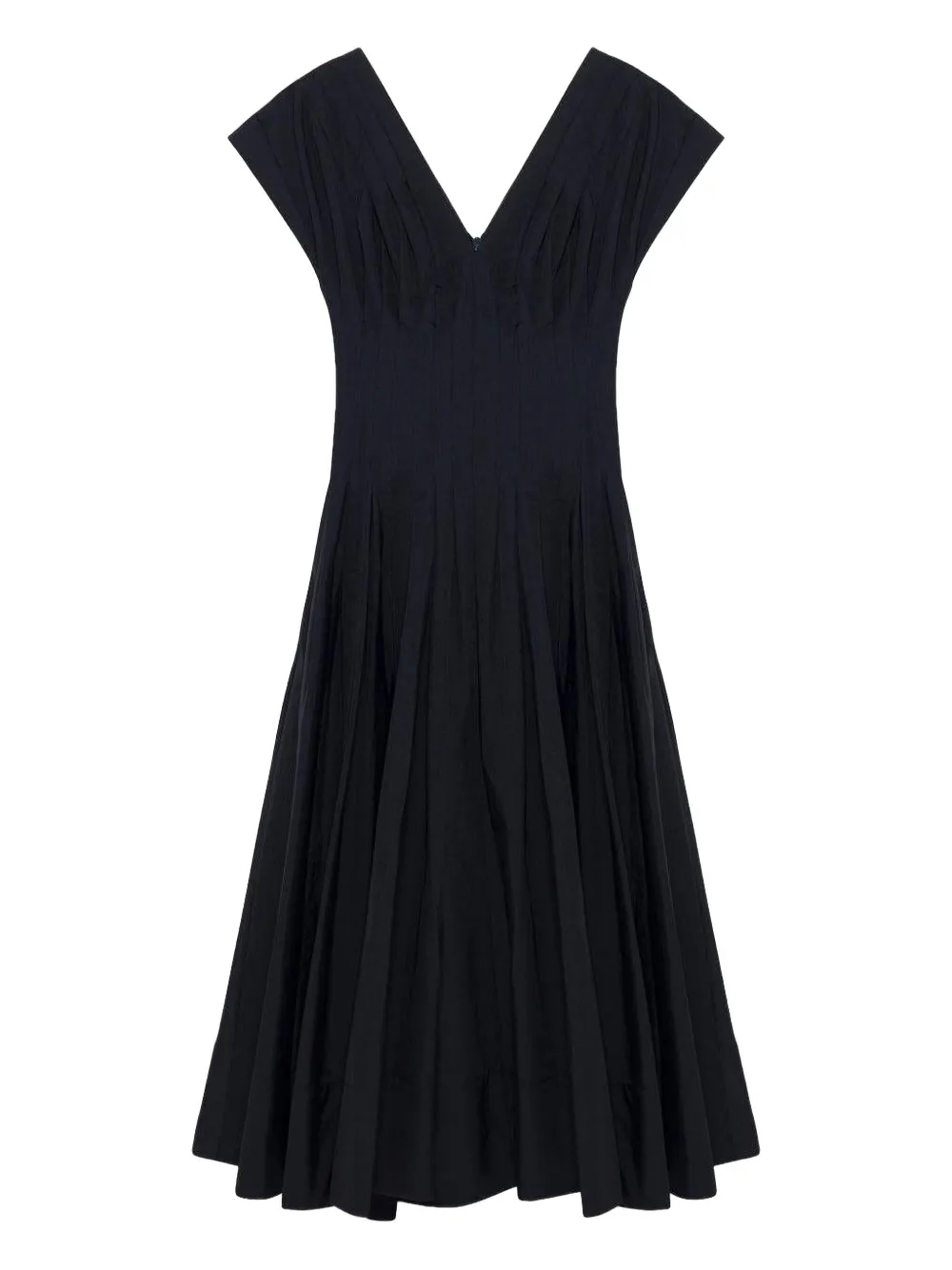 Simkhai pleated V-neck dress - Blu