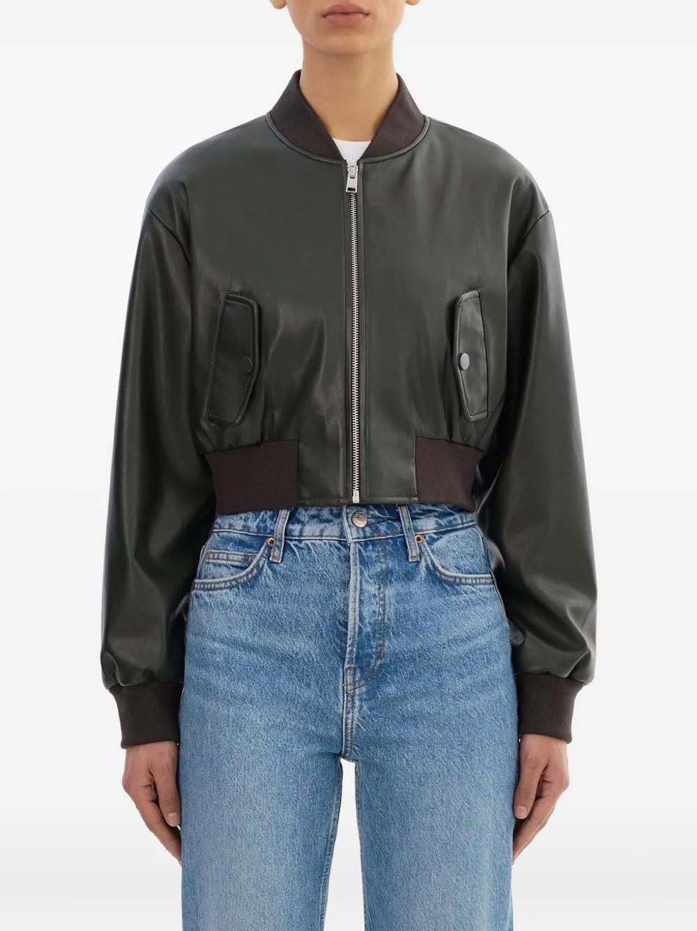 Lamarque Evelin Cropped Bomber Jacket In Multi