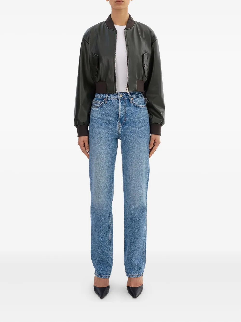 Lamarque Evelin Cropped Bomber Jacket In Multi