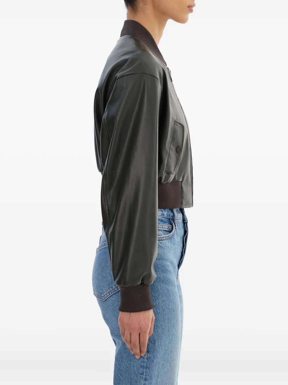 Lamarque Evelin Cropped Bomber Jacket In Multi