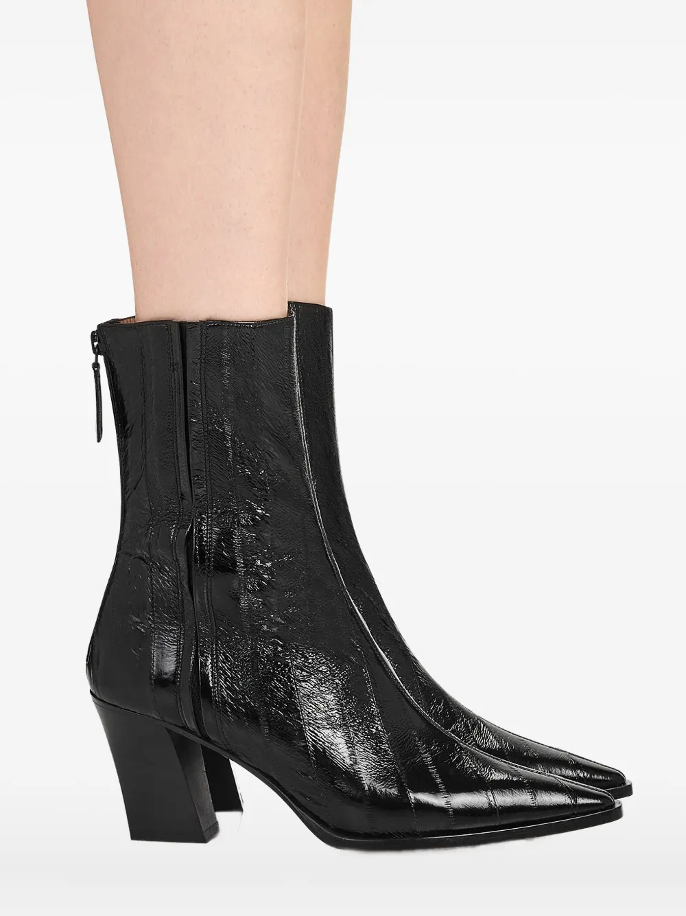 Aquazzura 70mm Francoise Pointed-toe Ankle Boots In Black