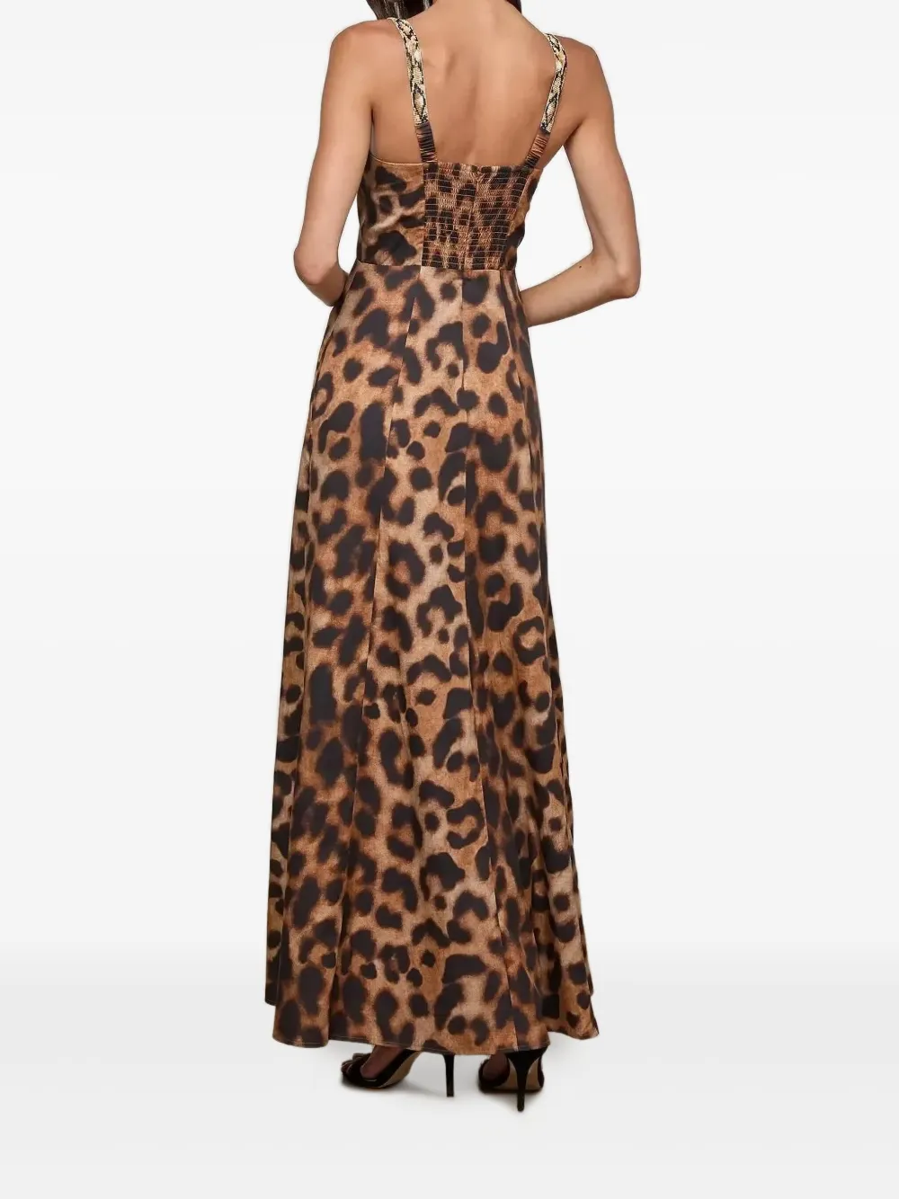 L'Agence Sutton maxi-jurk met luipaardprint Beige