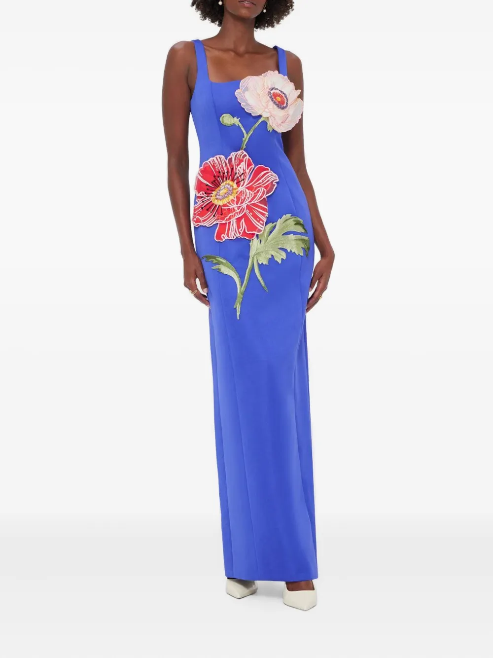  Leo Lin Adelina Embroidered Maxi Dress - Blue 