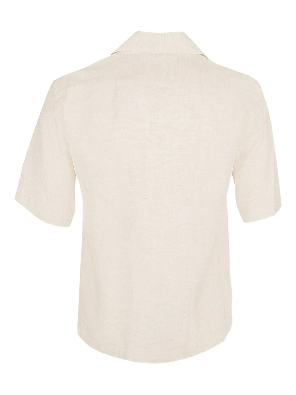 Eleventy Overhemd met zak en korte mouwen Beige