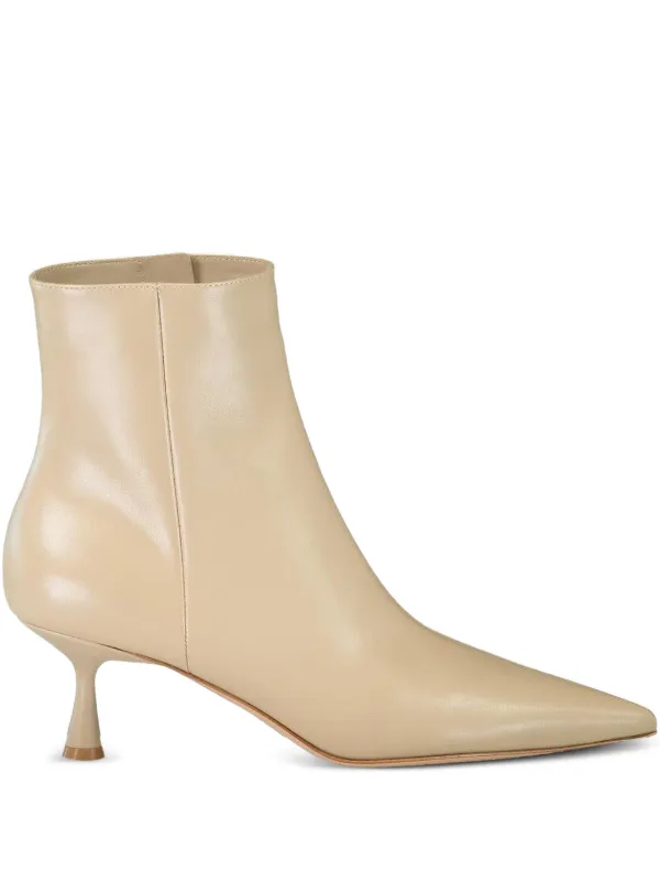 Gianvito Rossi 55mm Murray Pointed-toe Ankle Boots in Neutrals