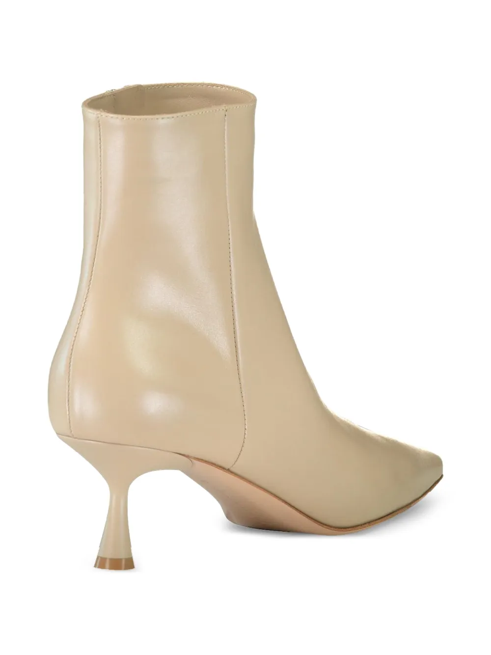 Gianvito Rossi 55mm Murray enkellaarzen met puntige neus Beige