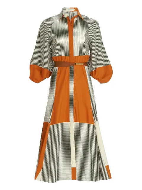 Silvia Tcherassi Agostina stripe-panelled shirt dress